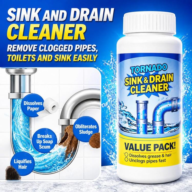 💥Wild Tornado Powerful Sink & Drain Cleaner